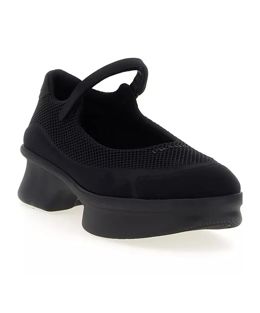 Round-Toe Mesh Ballerinas