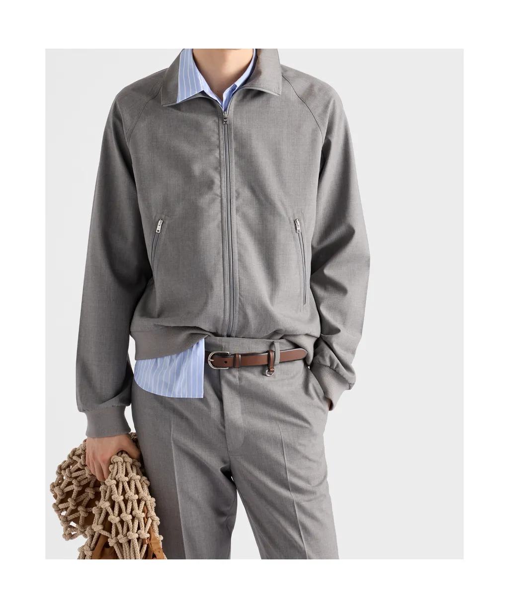 High-Neck Zipped Jacket