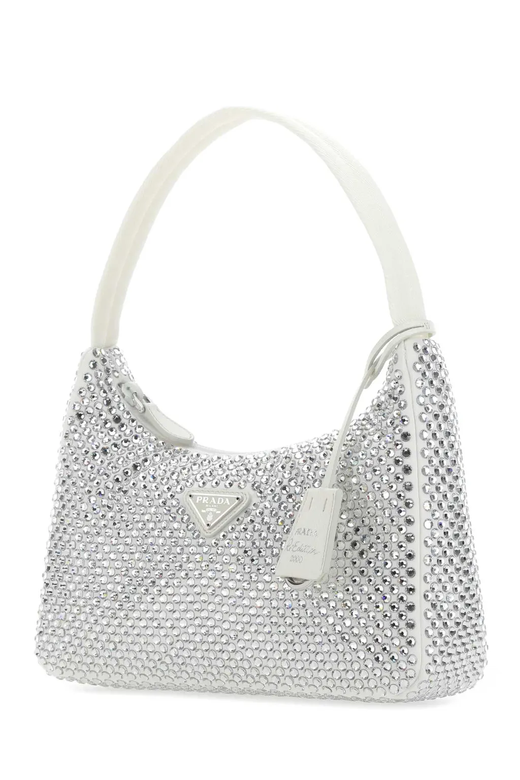 Satin Mini-Bag With Artificial Crystals