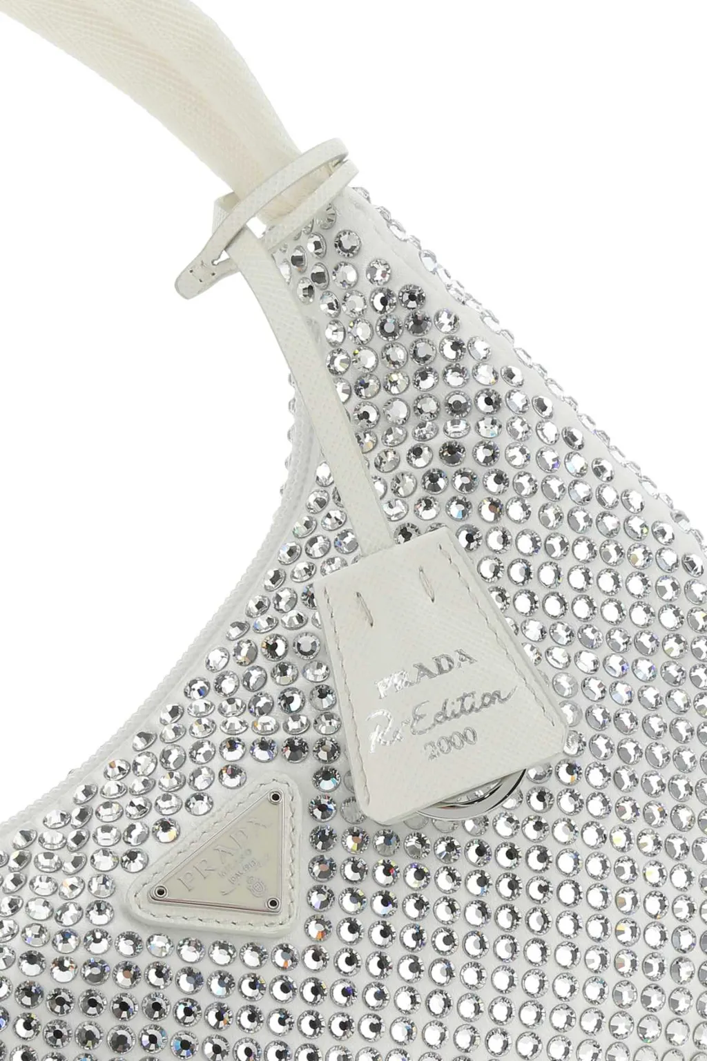 Satin Mini-Bag With Artificial Crystals