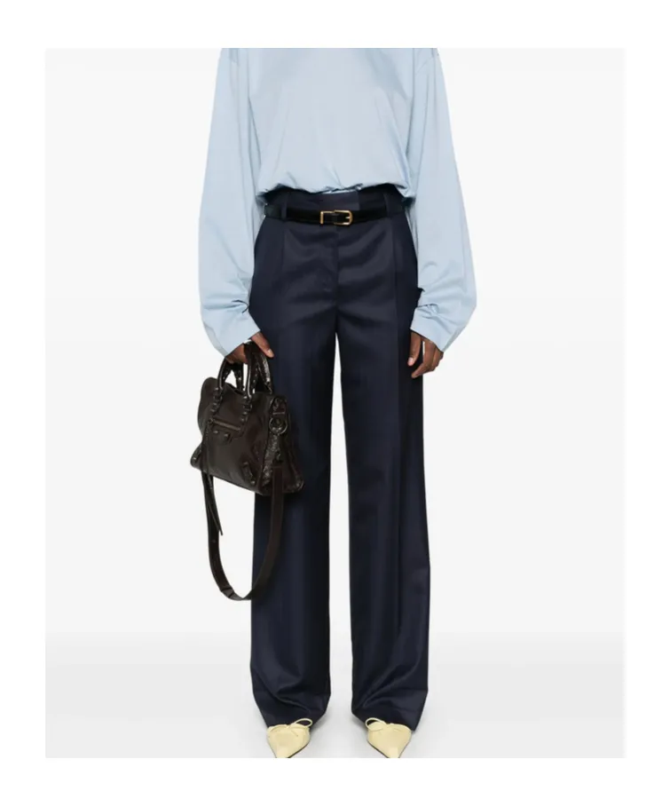 Pleated Belted Trousers