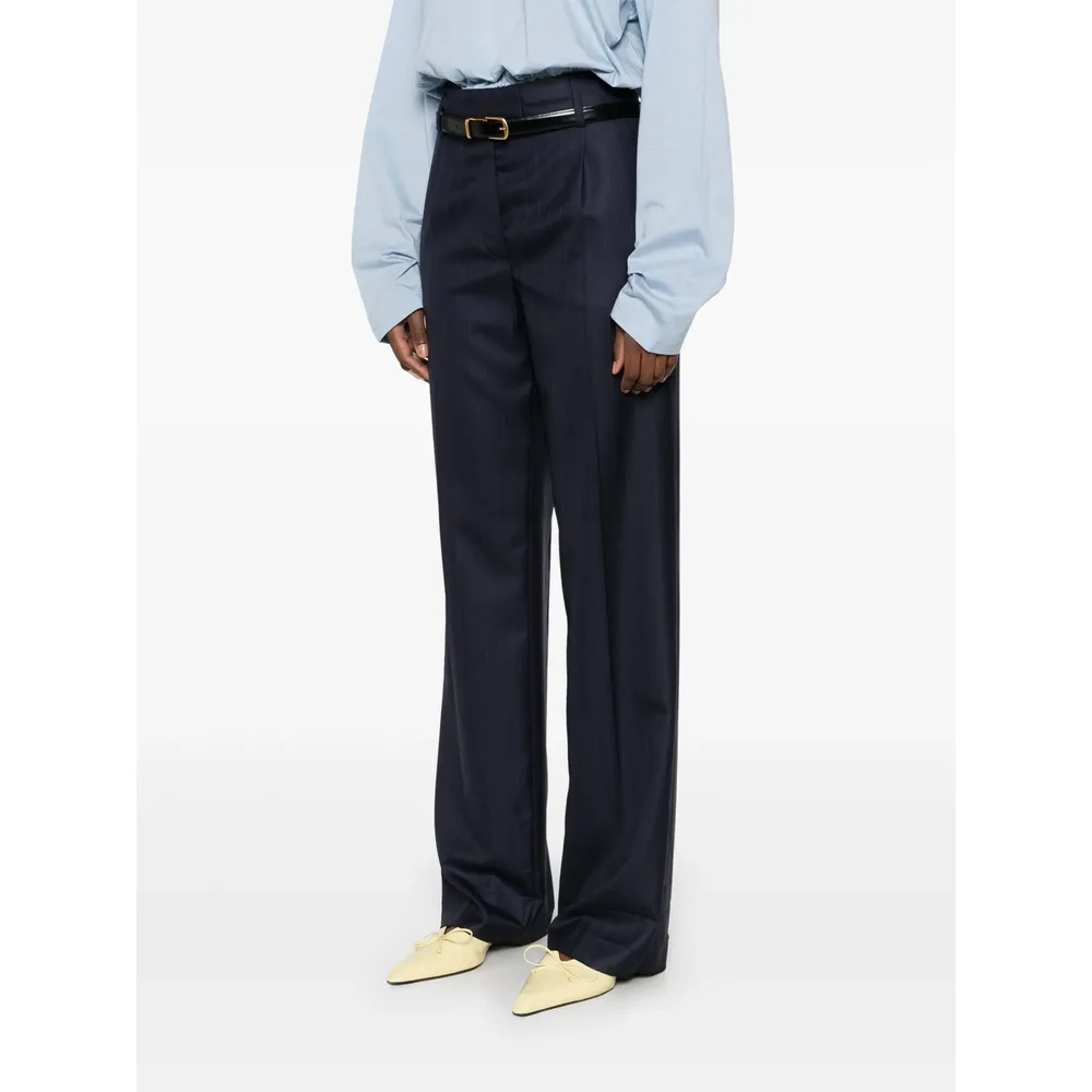 Pleated Belted Trousers