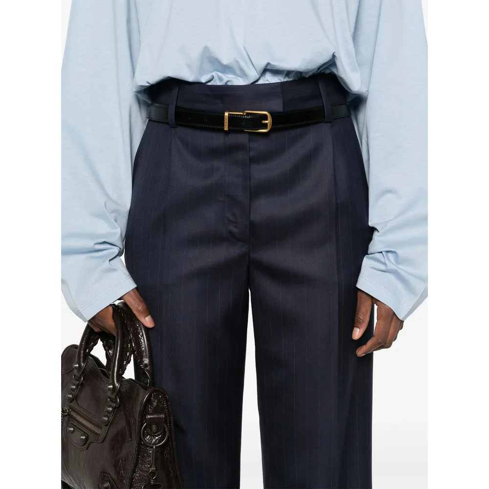 Pleated Belted Trousers