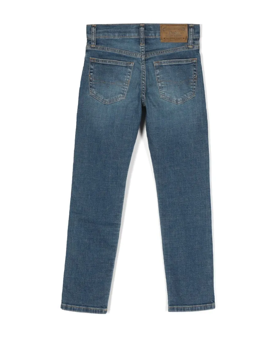 Faded Mid-Rise Jeans