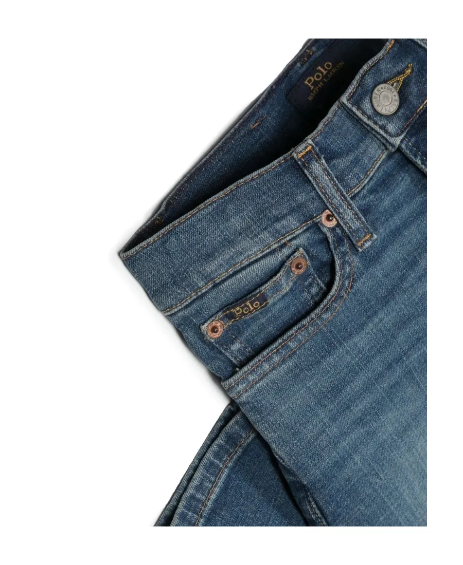 Faded Mid-Rise Jeans