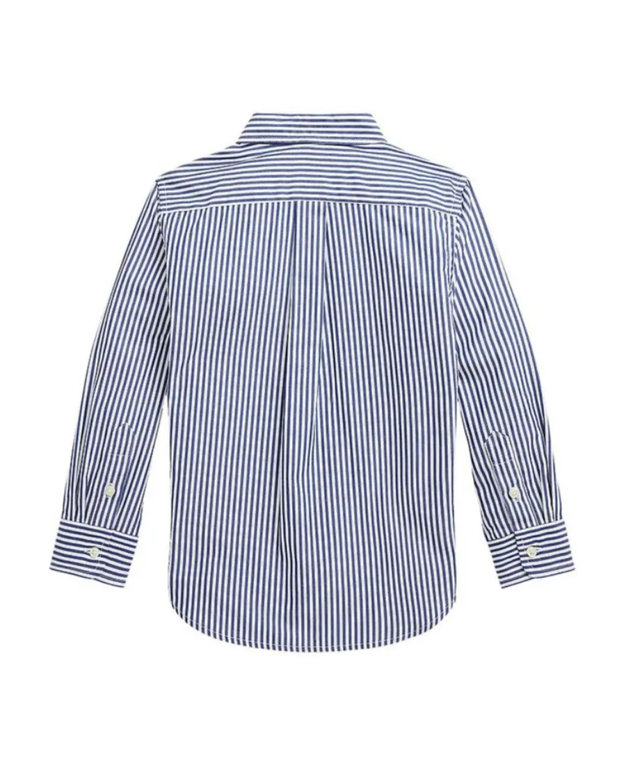Logo Embroidered Striped Shirt