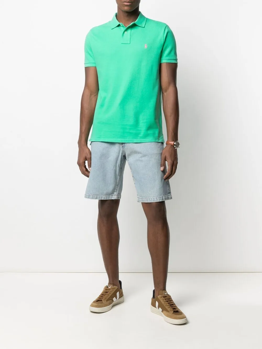 Logo Embroidered Short-Sleeved Polo Shirt