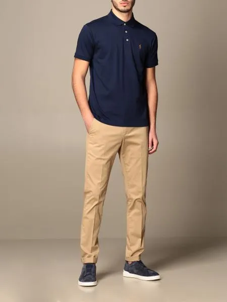 Logo Embroidered Short-Sleeved Polo Shirt