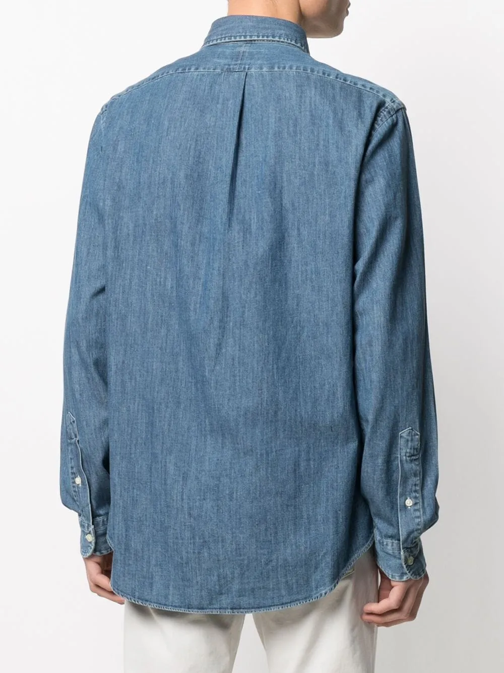 Logo Embroidered Denim Shirt