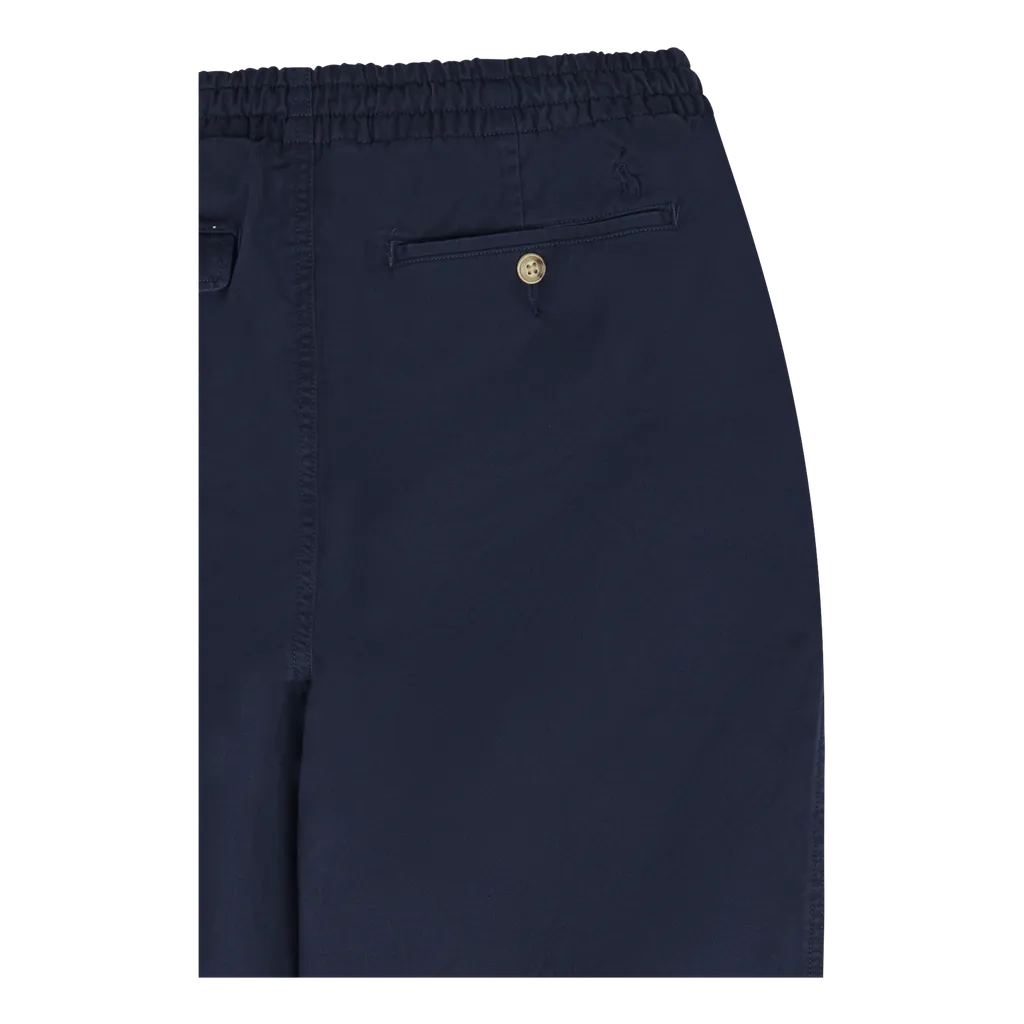 Elastic Waist Straight-Leg Trousers
