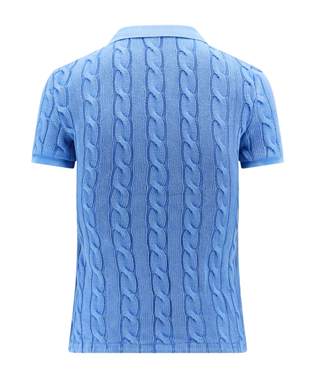 Polo-Pony Embroidered Knitted Polo Top