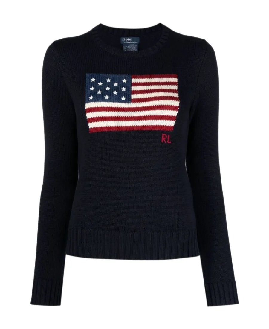 Graphic Intarsia Knitted Jumper