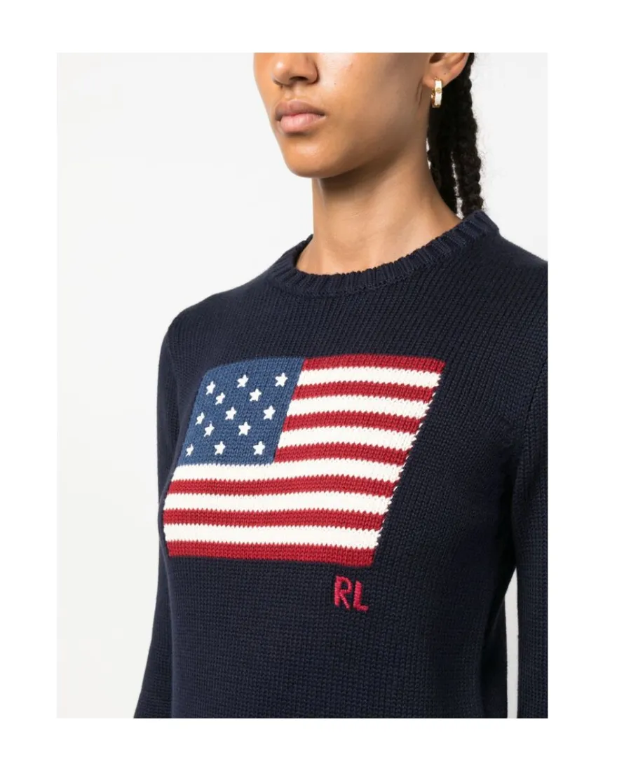 Graphic Intarsia Knitted Jumper