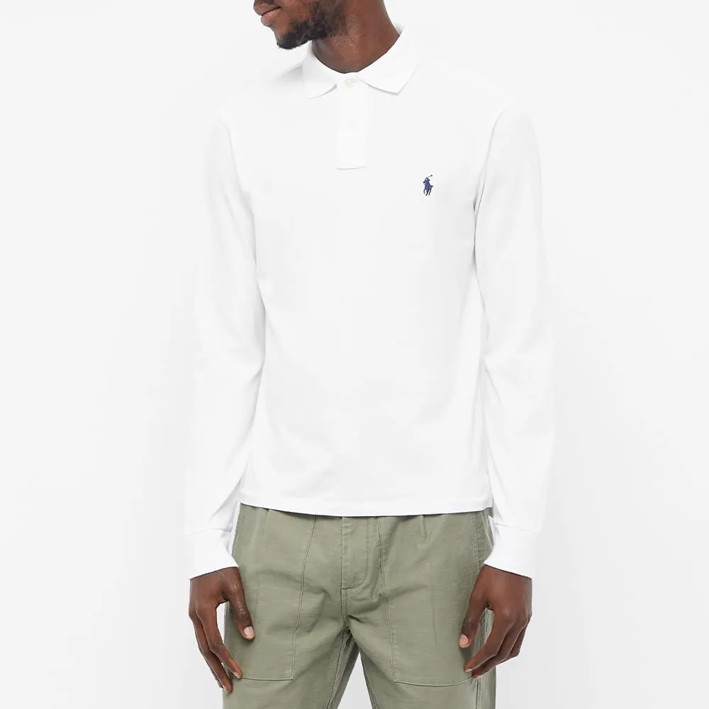 Pony Embroidered Long-Sleeved Polo Shirt
