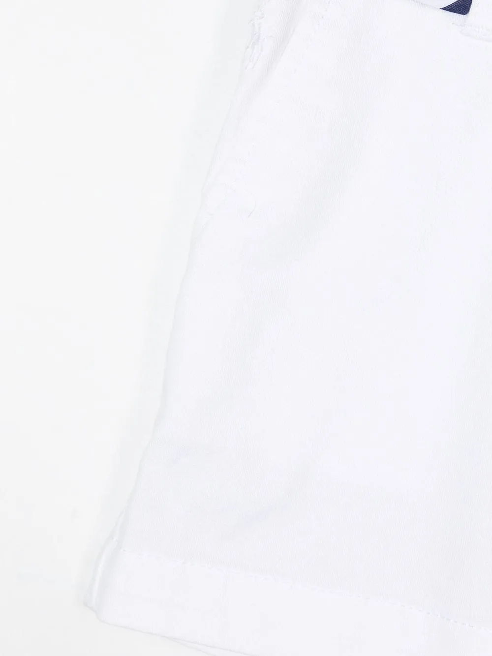 Stripe-Printed Belted Logo Patch Shorts