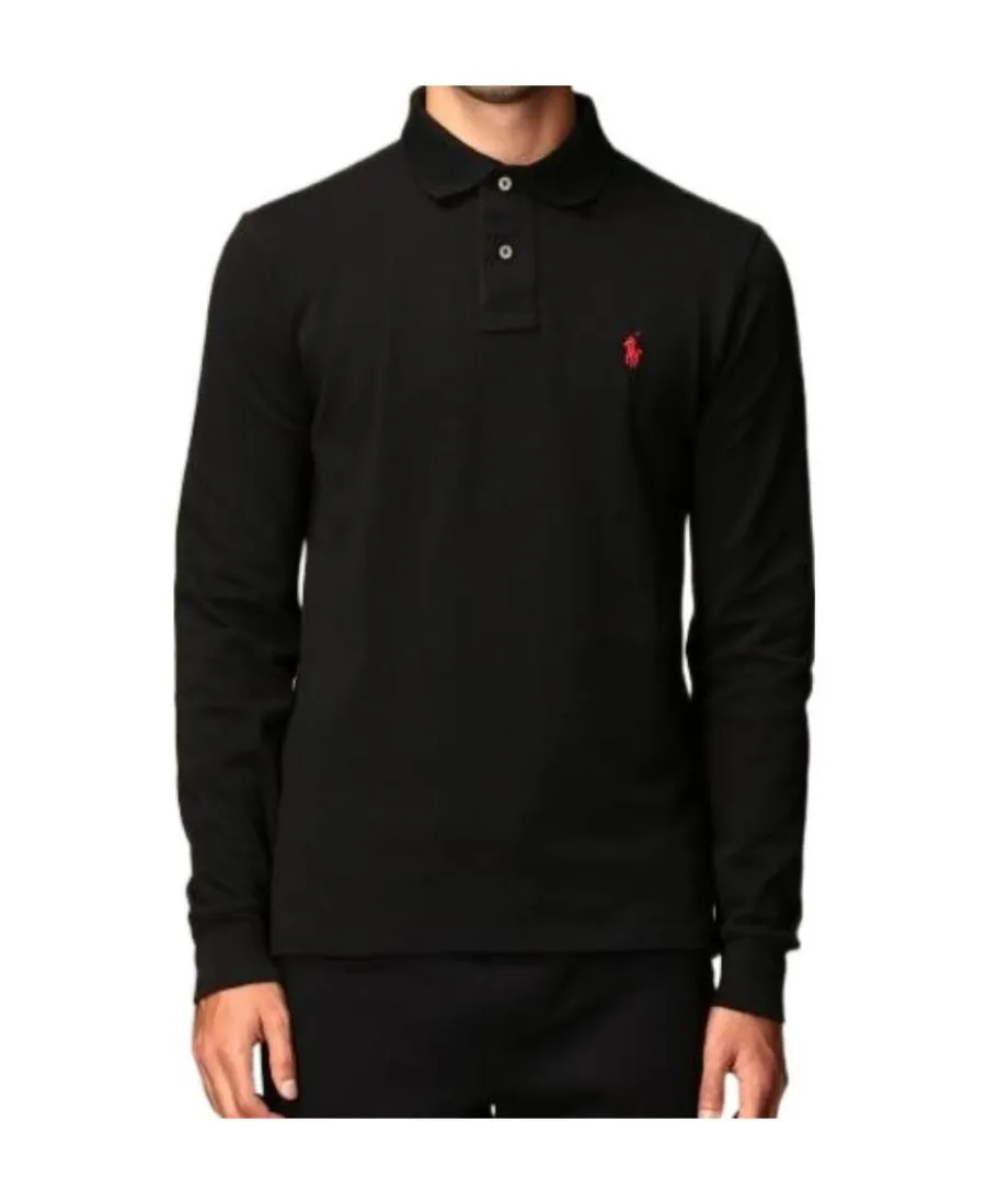 Pony Embroidered Long-Sleeved Polo Shirt