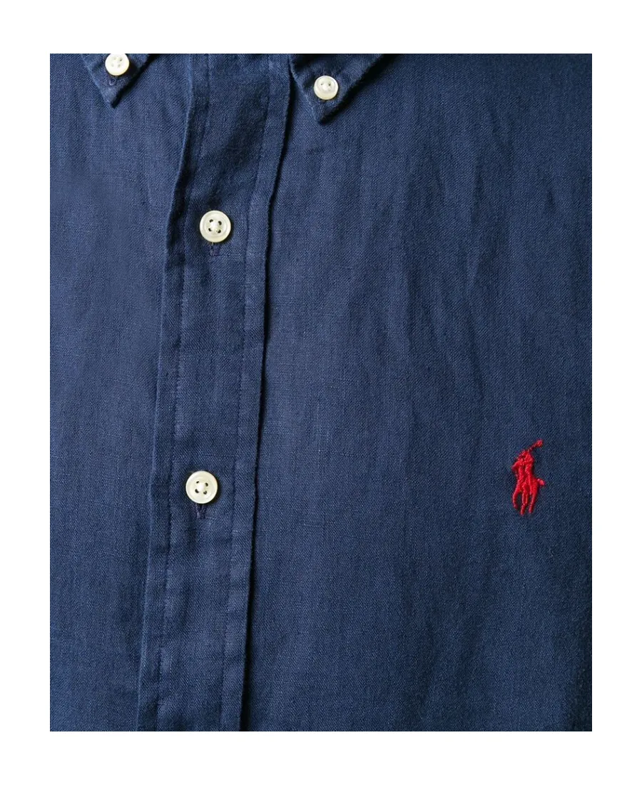 Logo Embroidered Long-Sleeved Shirt