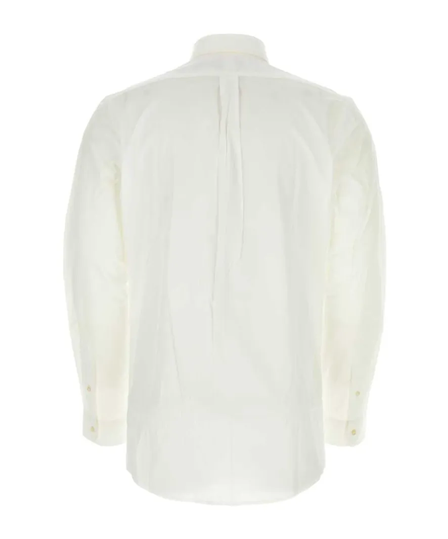Pony Embroidered Curved Hem Shirt