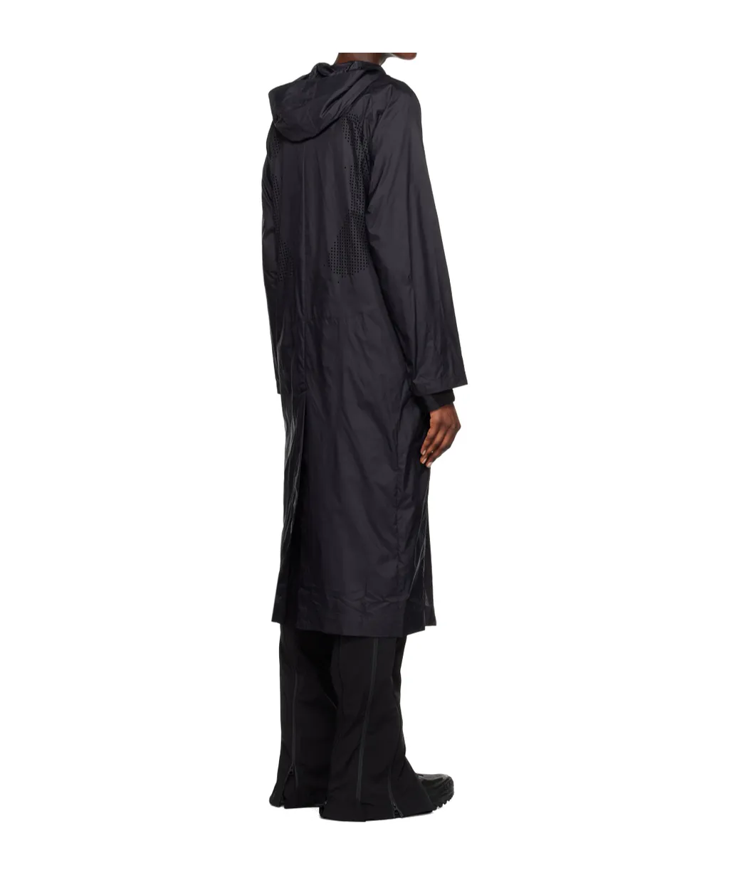 Buttoned-Down Hooded Trench Coat