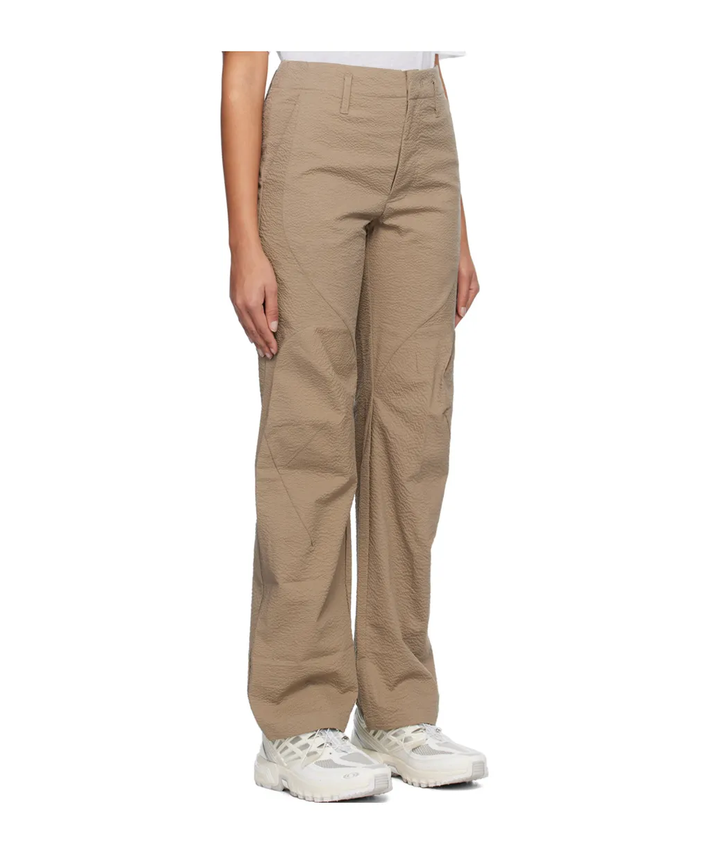 Textured Straight-Leg Trousers