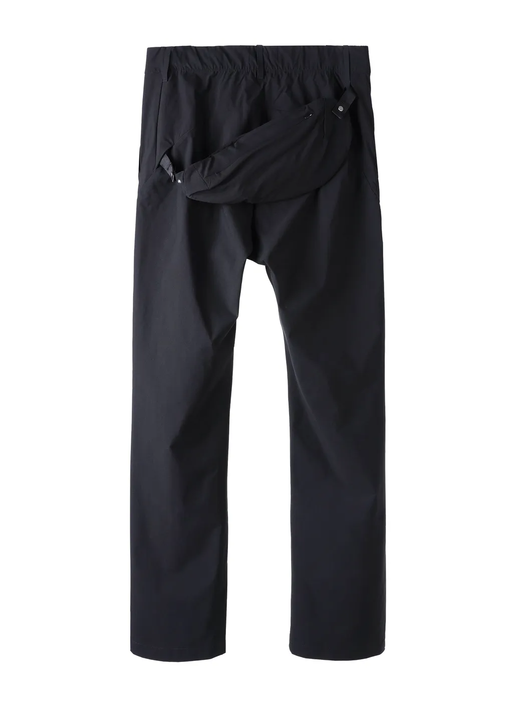 Tonal Stitching Straight-Leg Trousers