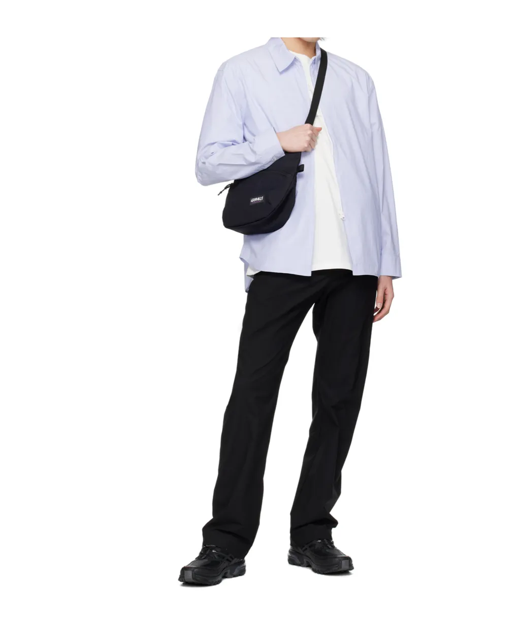 Tonal Stitching Straight-Leg Trousers