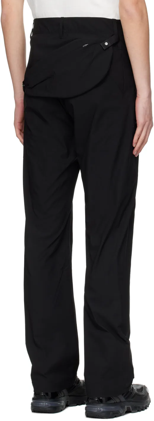 Tonal Stitching Straight-Leg Trousers