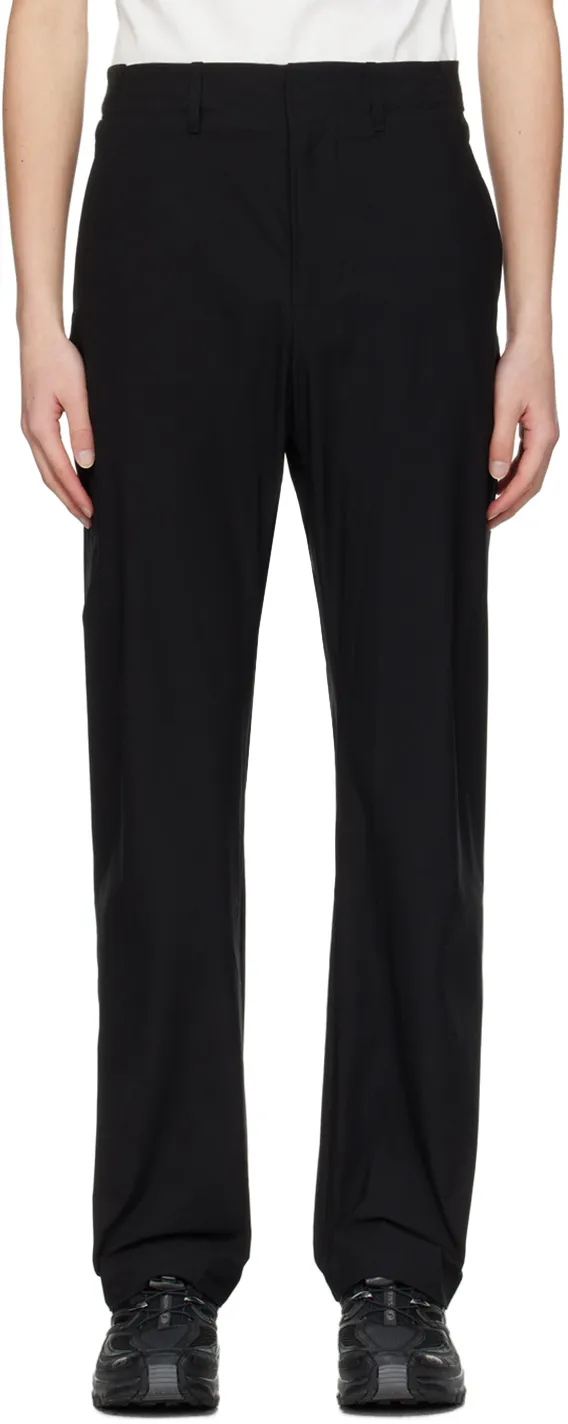 Tonal Stitching Straight-Leg Trousers