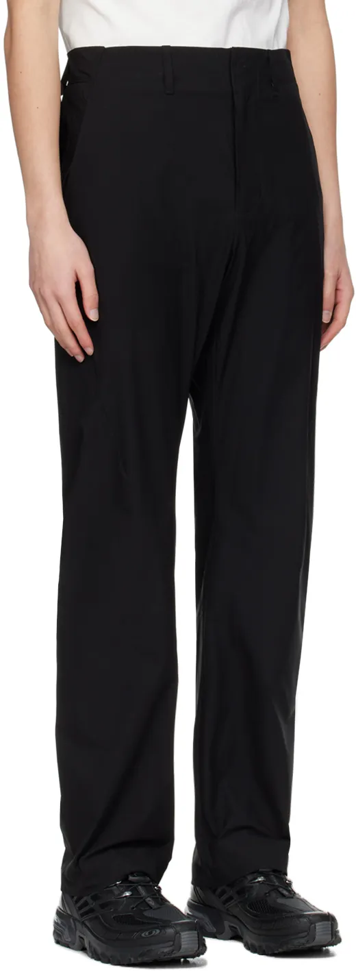 Tonal Stitching Straight-Leg Trousers