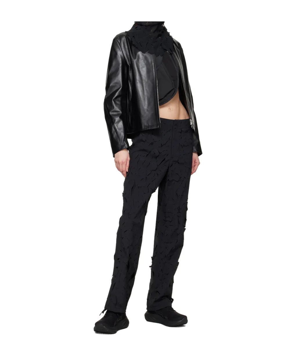 Ripped-Detailing Straight Trousers