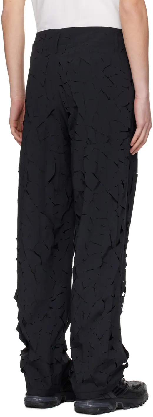 Ripped-Detailing Straight Trousers