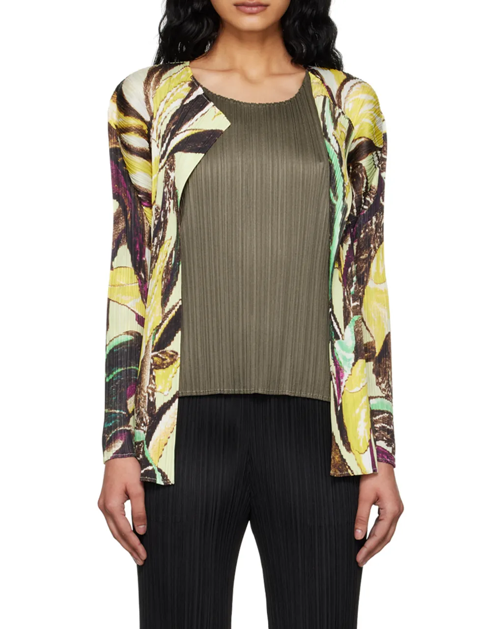Pleated Cardigan