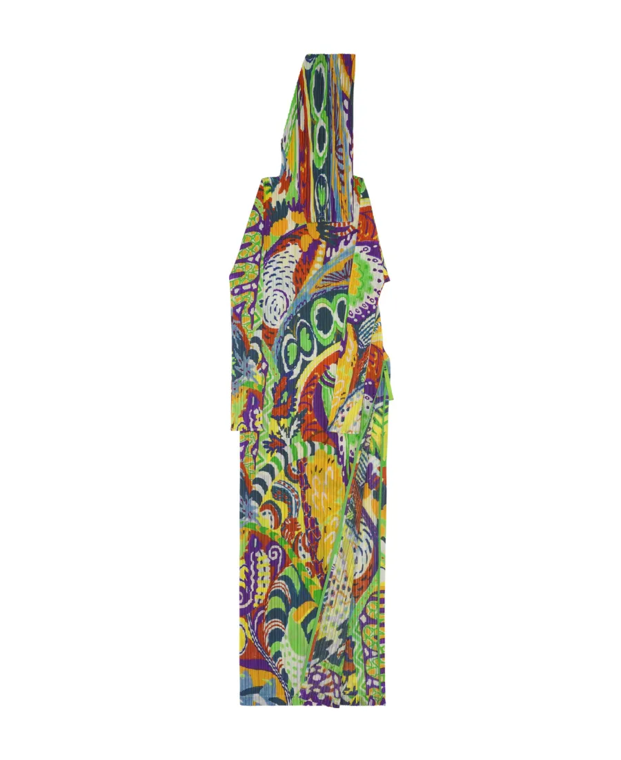 Snowrunner Graphic Printed Pleated Midi Dress