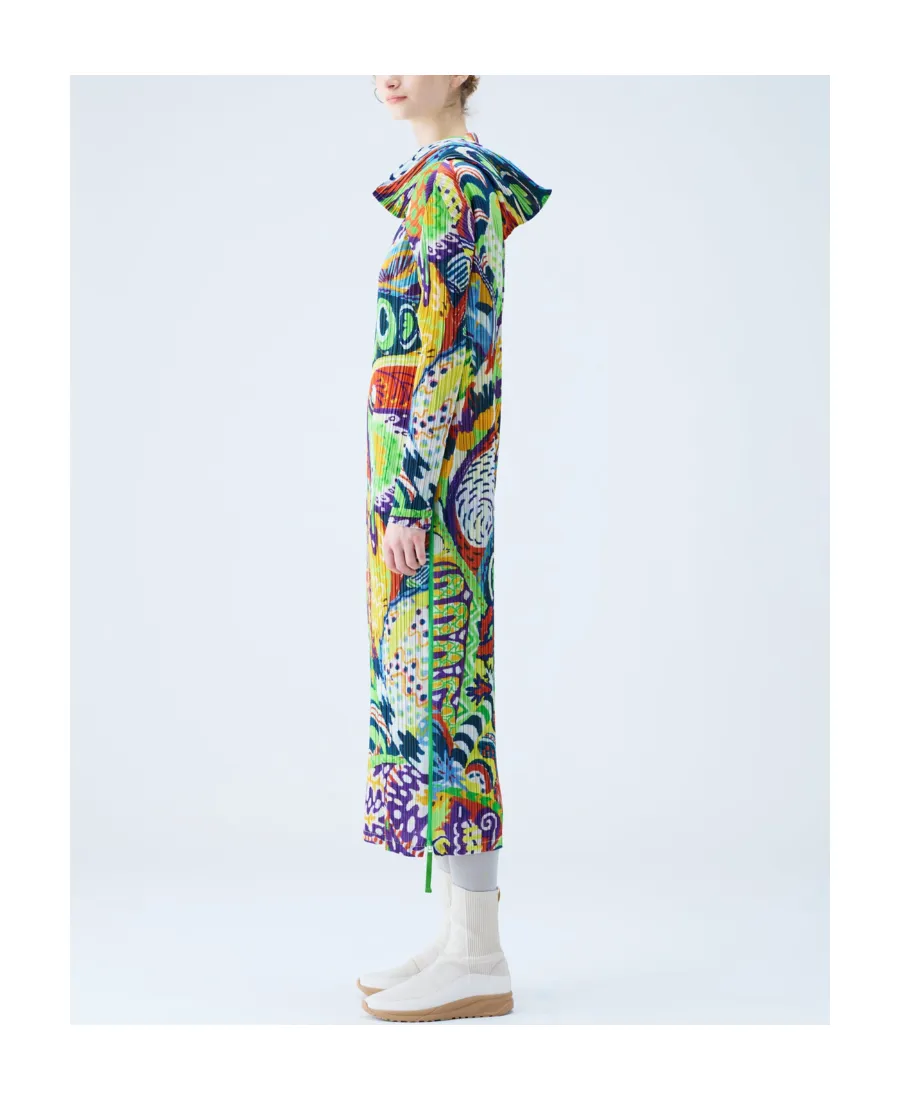 Snowrunner Graphic Printed Pleated Midi Dress