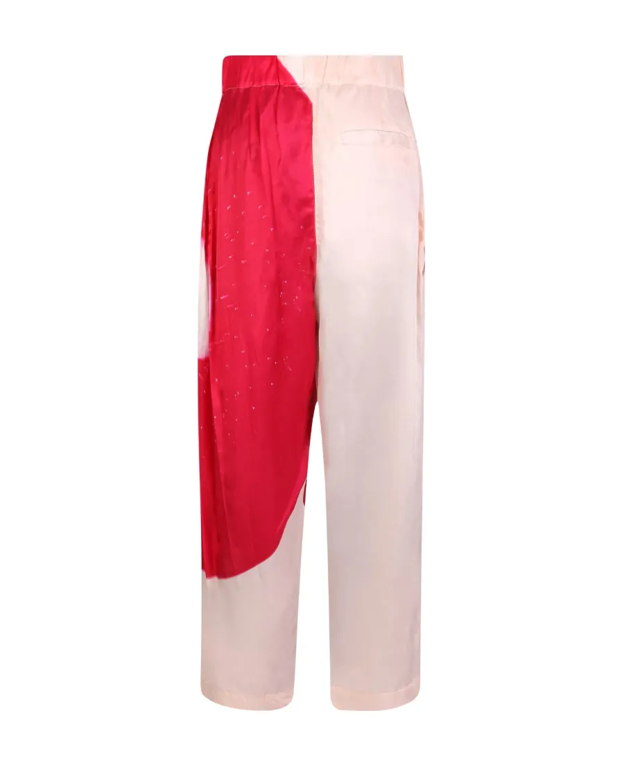 Colour-Block Cropped Trousers