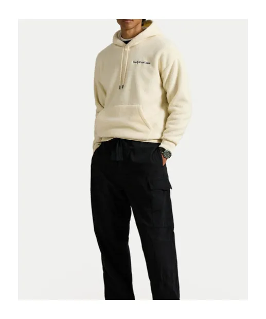Logo Embroidered Drawstring Hoodie