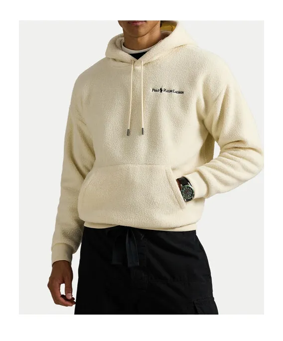 Logo Embroidered Drawstring Hoodie