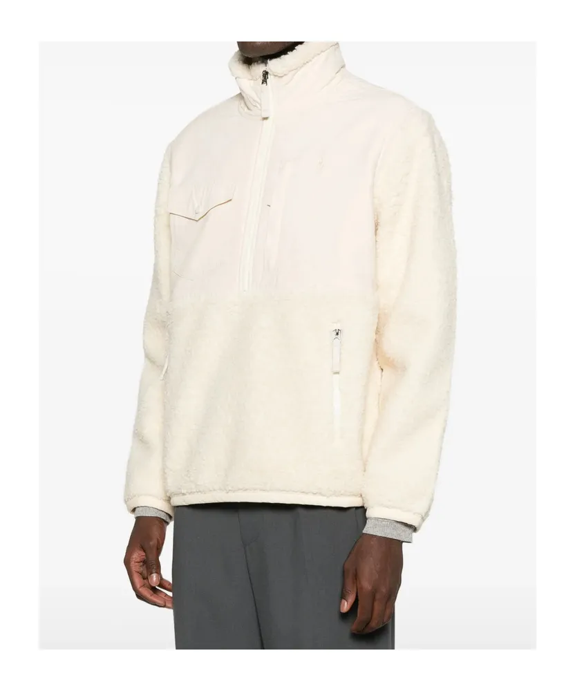 Hybrid Half-Zip Fleece-Panel Jacket