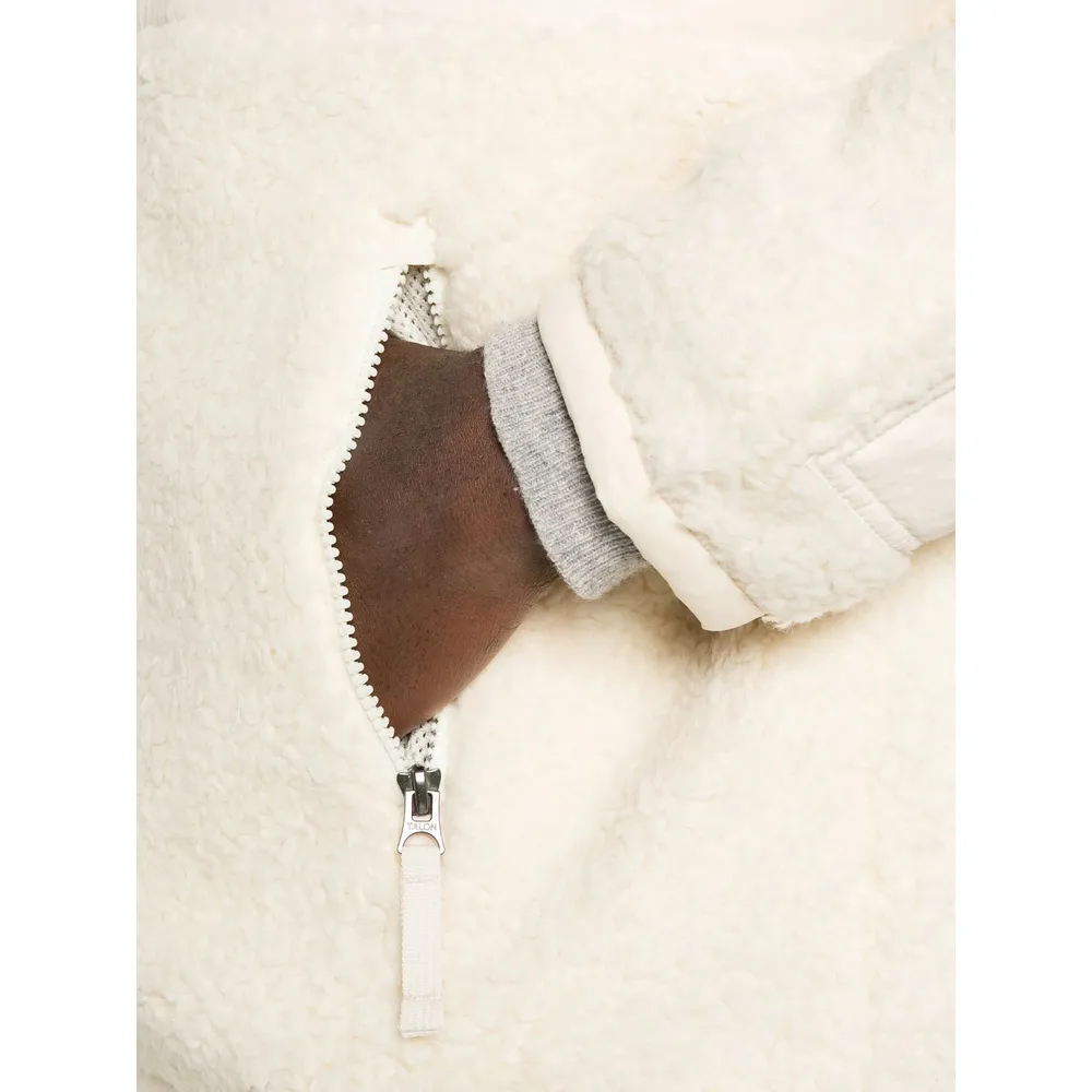 Hybrid Half-Zip Fleece-Panel Jacket