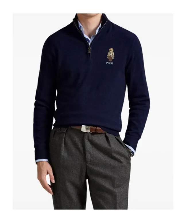 Logo-Embroidered Half-Zip Pullover