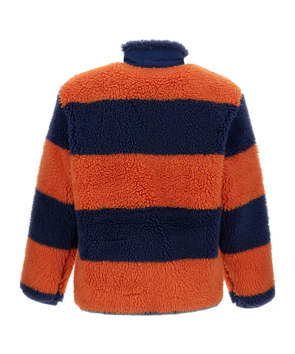 Striped Fleece Zipped Jacket