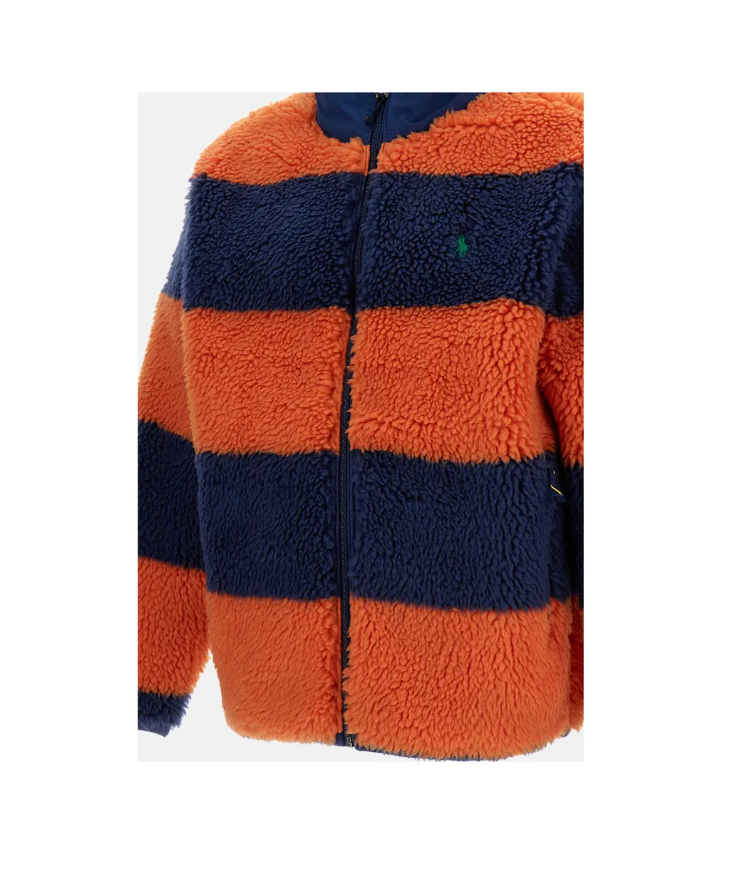 Striped Fleece Zipped Jacket