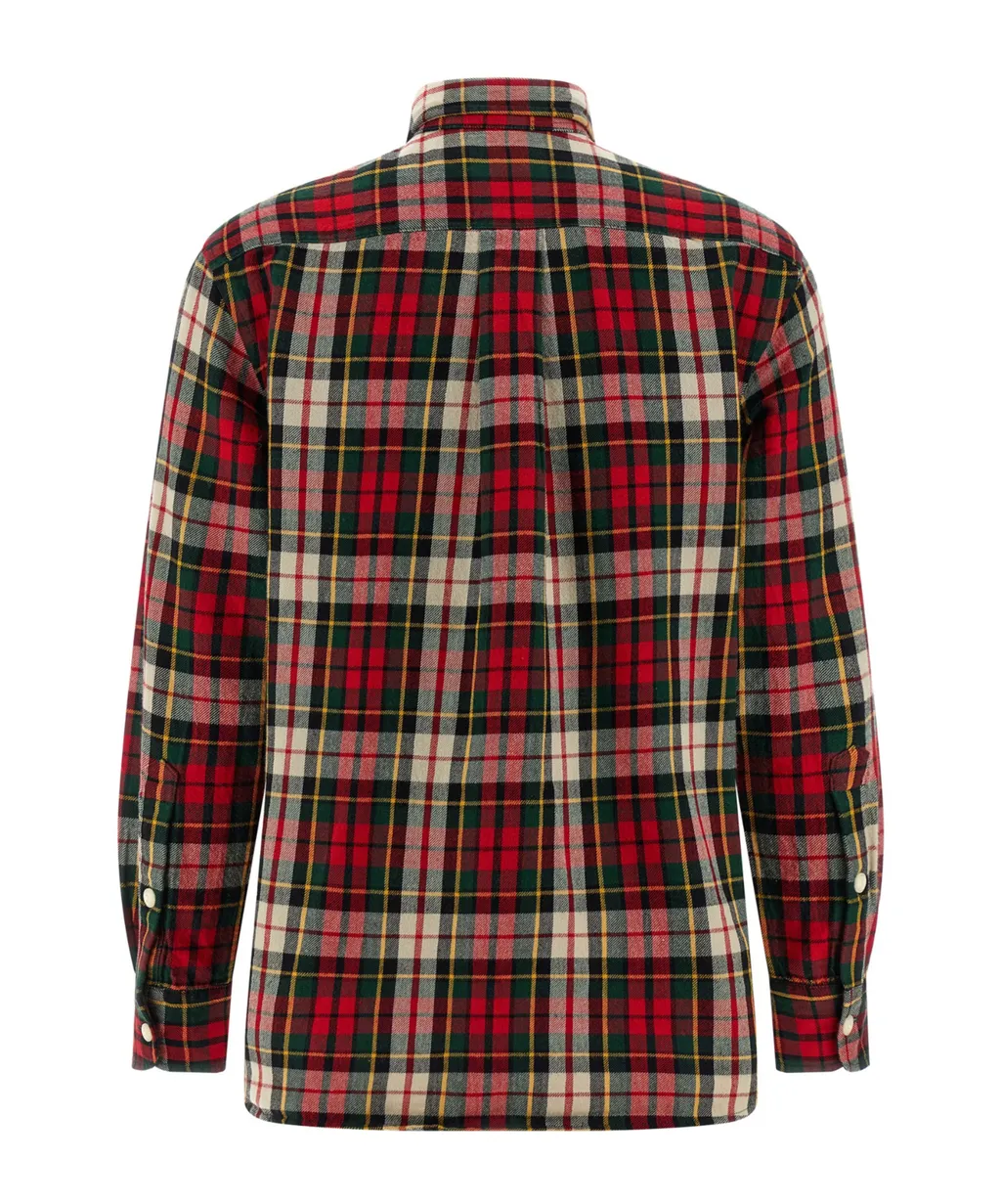 Relaxed Fit Plaid Twill Shirt