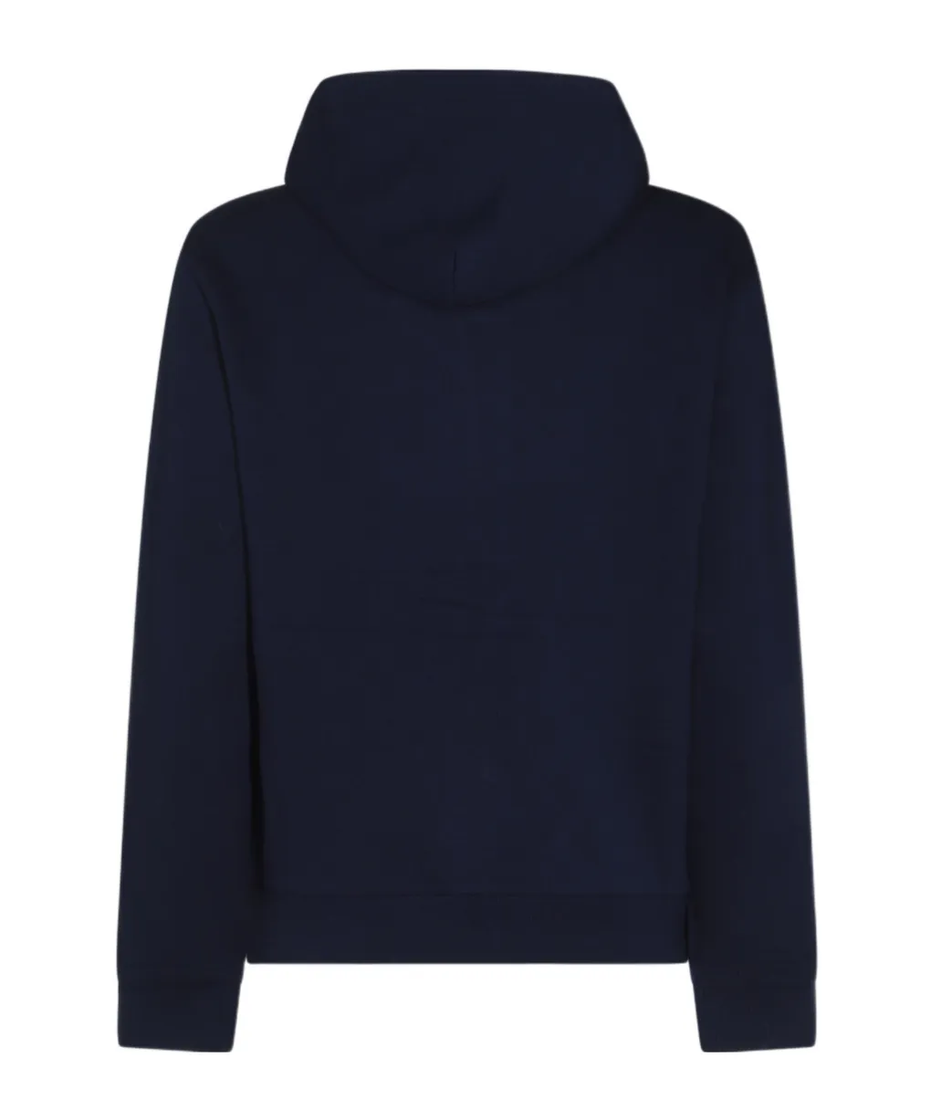Logo Embroidered Drawstring Hoodie
