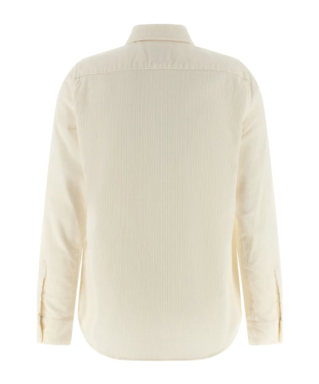 Corduroy Logo Embroidered Shirt