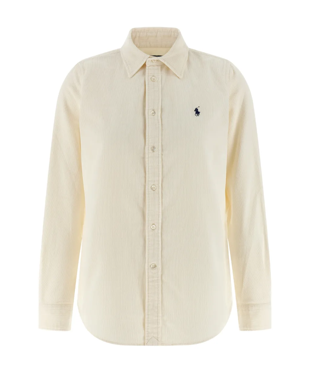 Corduroy Logo Embroidered Shirt