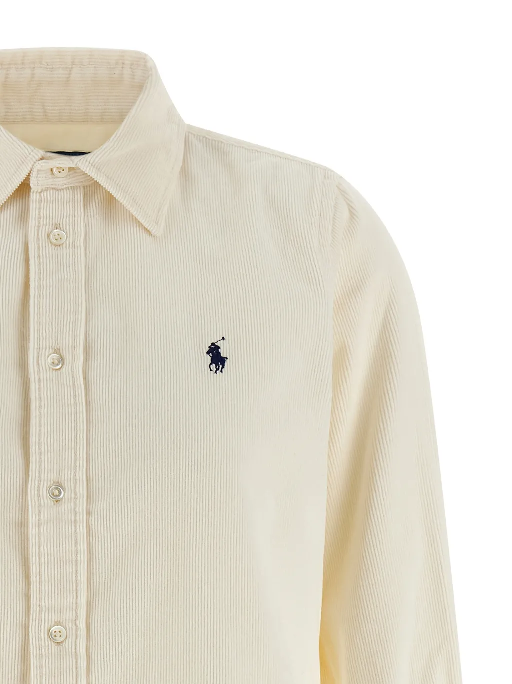 Corduroy Logo Embroidered Shirt