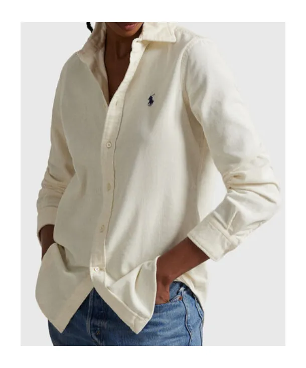 Corduroy Logo Embroidered Shirt