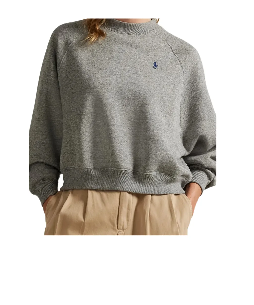Raglan-Sleeve Crewneck Sweatshirt
