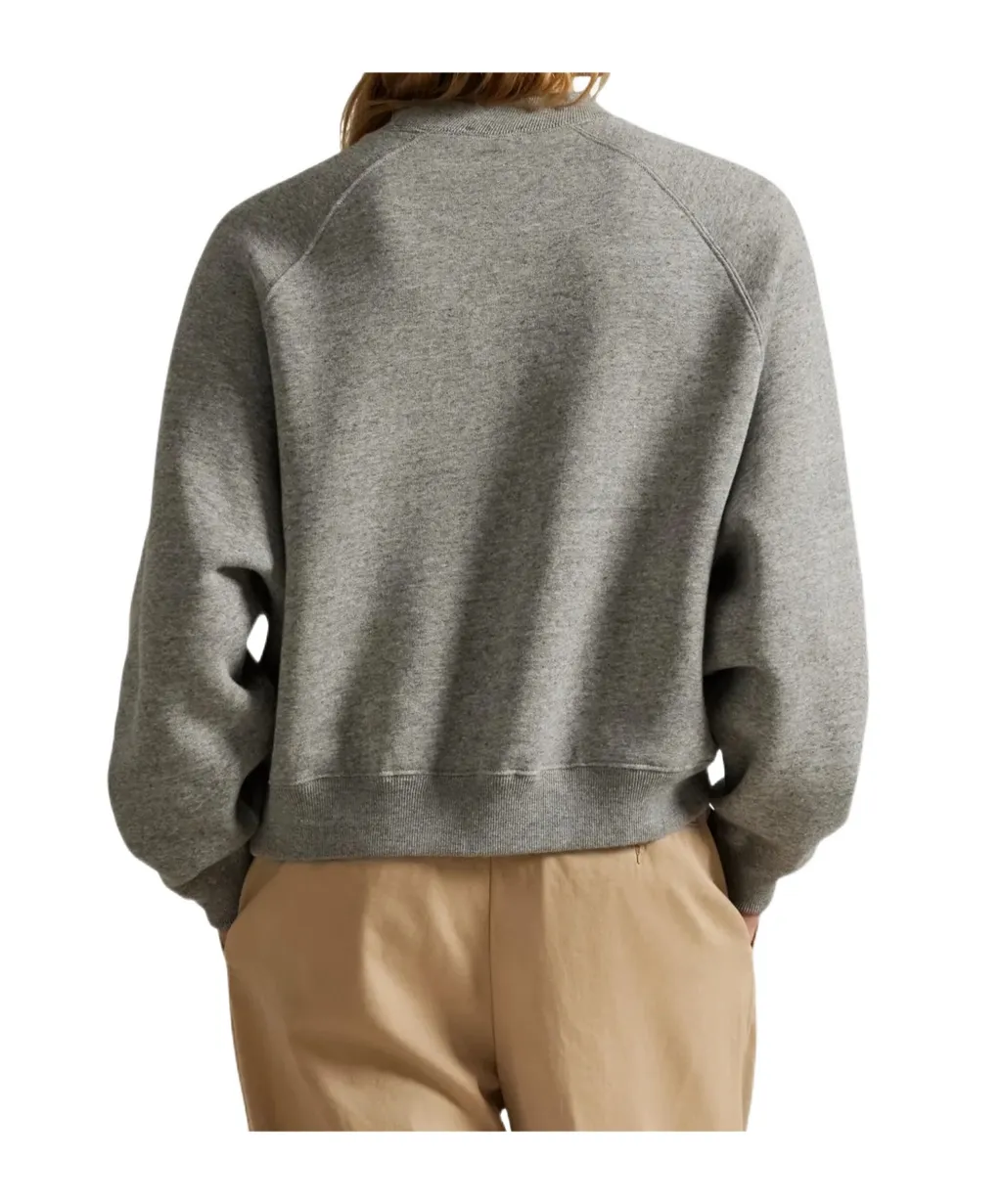 Raglan-Sleeve Crewneck Sweatshirt